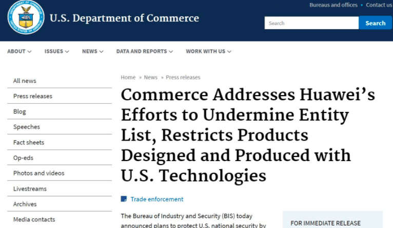 美国商务部新掌门人叫嚣，将继续制裁华为和中兴_反馈分析和检讨
